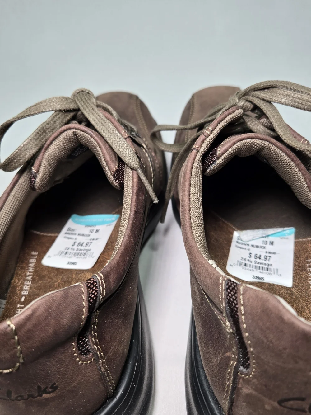 CLARKS Northfield Shoes Mens 10 M Brown Nubuck Moc Toe Casual Comfort Dadcore